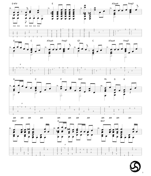 千本樱吉他谱武士桑原版指弹谱六线谱