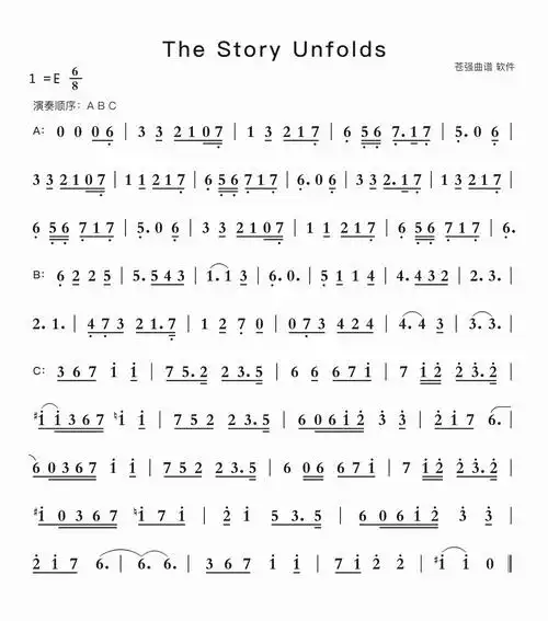 thestoryunfolds智能简谱