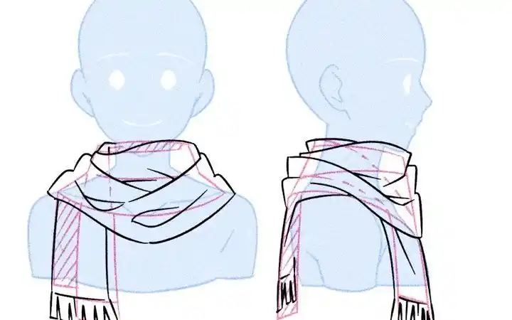 【kawaiisensei】围巾的正确画法-奇怪鬼脸-学习-哔哩哔哩视频