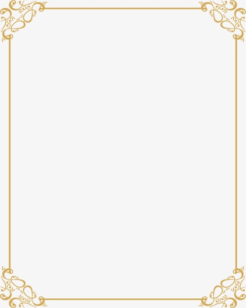 金黄色欧式花藤边框