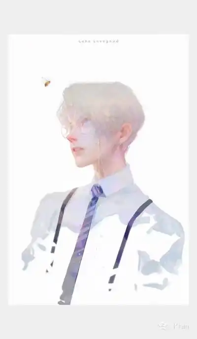 金丝框眼镜男生