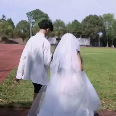 2020最新婚纱情头 高清唯美的2020情人节婚纱情侣头像双人图片