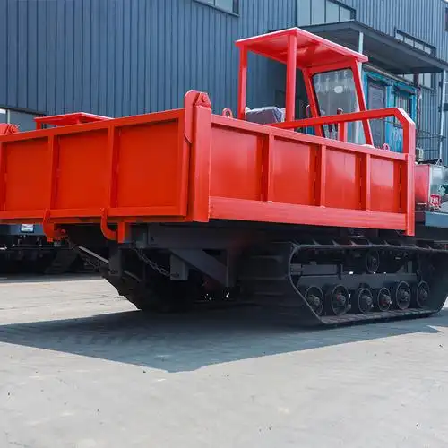 山路运输履带车抽砂履带的详细特点:01履带式底盘-可支撑主机重量