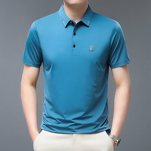 semalam爸爸打底汗衫短袖t恤男夏40岁50中年男士冰丝polo衫中老年男