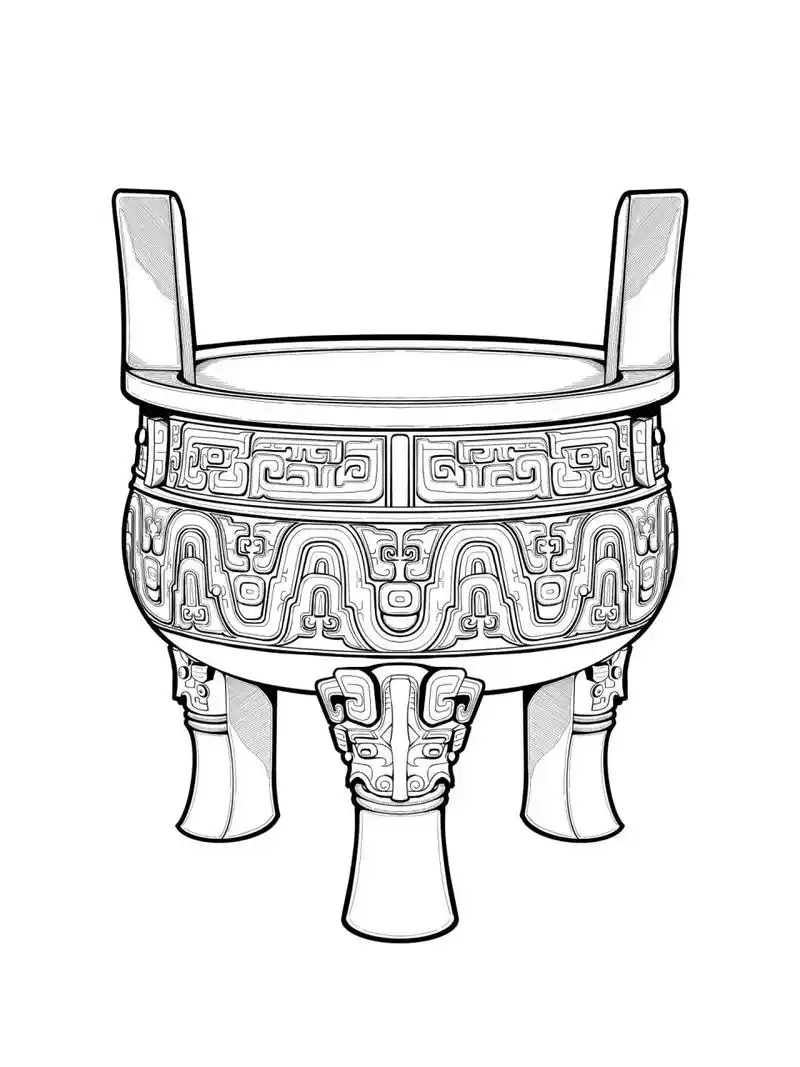 文物插画|大克鼎 西周青铜器 出土地:陕西省扶风县法门镇任村 馆藏地