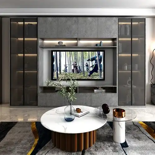 多重空间意式轻奢定制组合墙柜电视柜现代简约客厅小户型电视柜