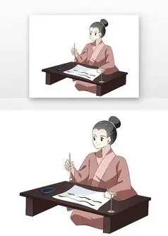 成语认真学习的古人挑灯学习读书书写毛笔字