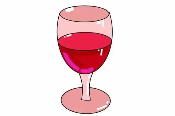 红酒杯简笔画怎么画红酒杯简笔画步骤教程