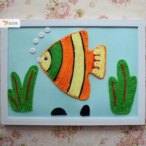 四种详细的毛线画教程来了