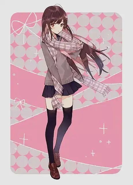 人物绘画,日系校服系列动漫插图,超甜美