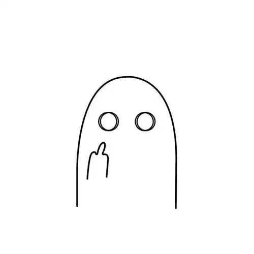 我和伱另类简约搞笑头像可爱卡通竖中指头像