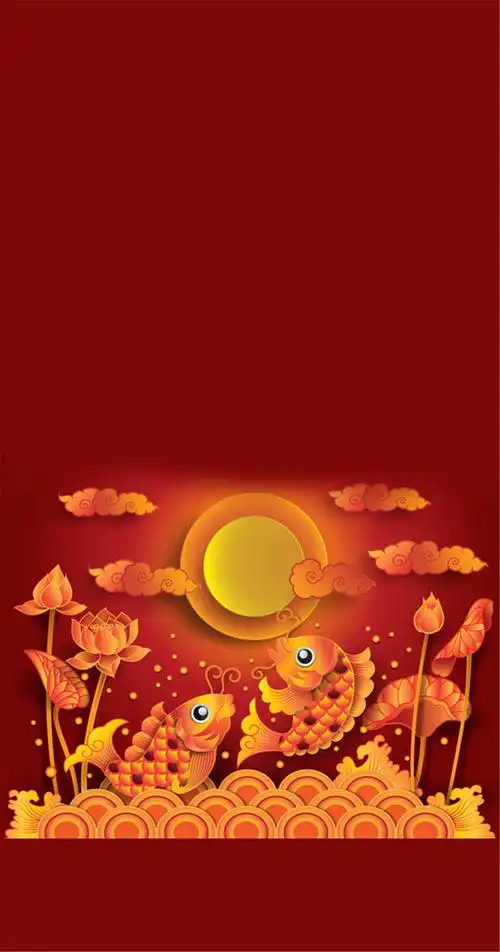 年年有鱼年年有余吉祥背景