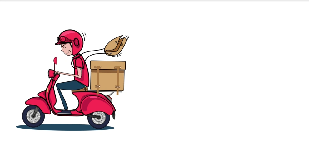 摩拖车送货动画外卖快递配送主题4k视频素材-92素材网