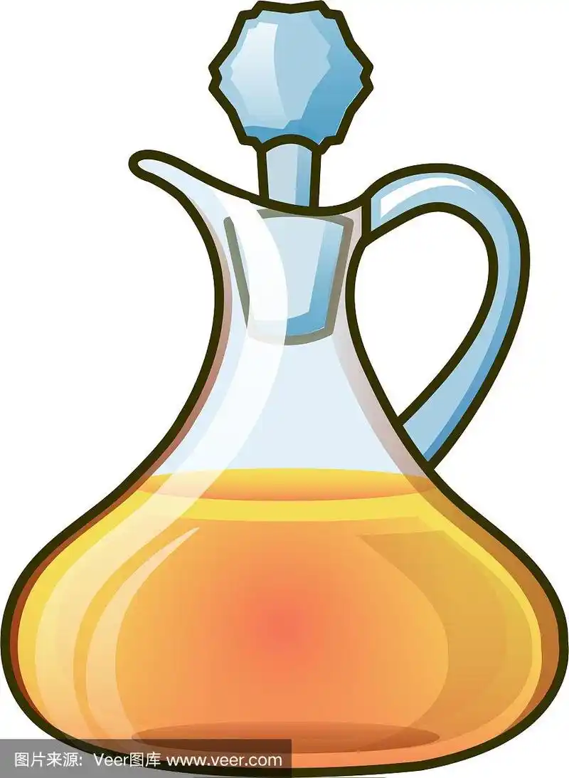 意大利橄榄油瓶图标卡通风格