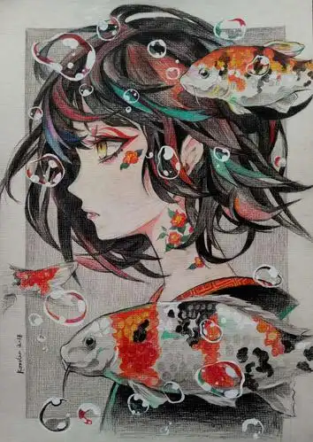 3d人物画法,这个适合孩子们画作品,难度较大