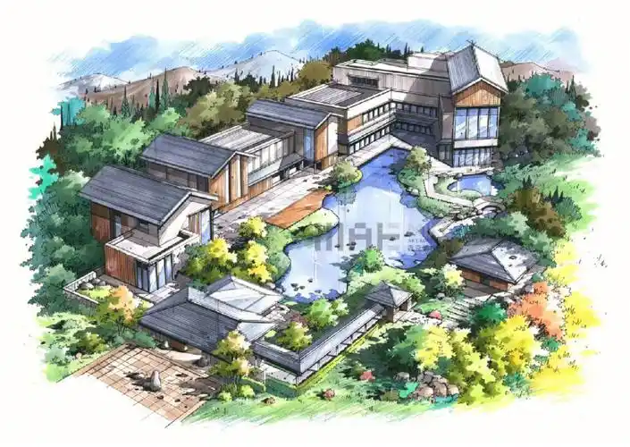 今天给大家画一个鸟瞰图