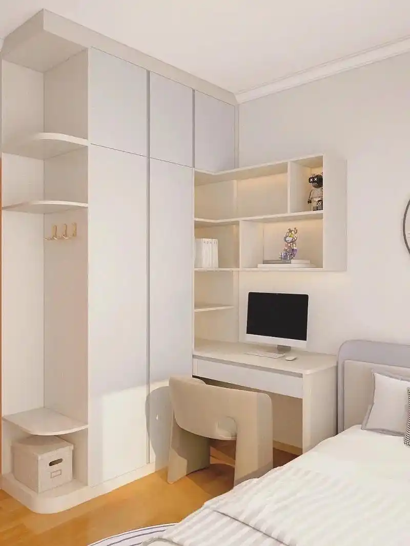 衣柜77转角书桌 小/长卧室可以这样设计 快来看看你家的做对了 - 抖
