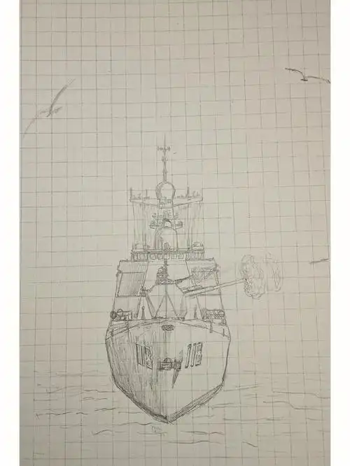 052d型驱逐舰乌鲁木齐号118简笔画