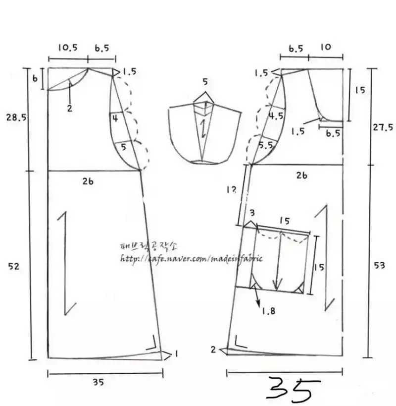 三款围裙裁剪图