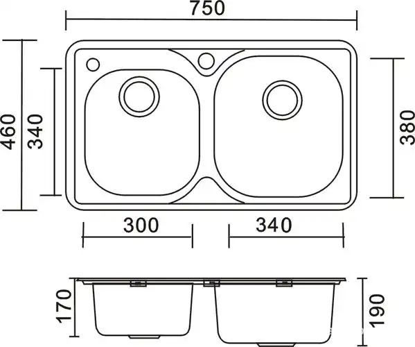 永红达威尔 不锈钢水槽 双槽洗菜盆 厨房水池 洗碗槽 洗涤槽ck225