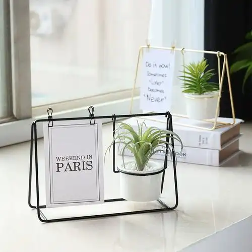 几何相框桌面摆件办公室好物仿真绿植房间布置装饰ins摆拍小物件