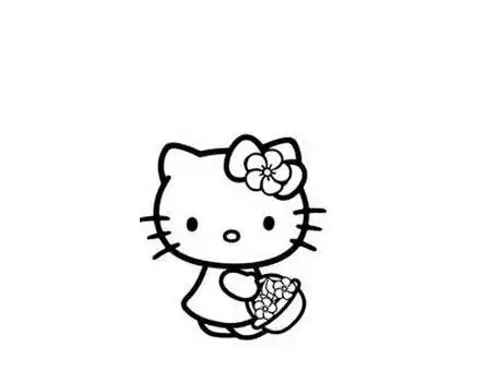 花仙子凯蒂猫卡通人物简笔画kitty猫简笔画