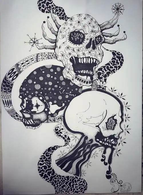 骷髅头|插画|概念设定|画画的暖疯_原创作品-站酷zcool