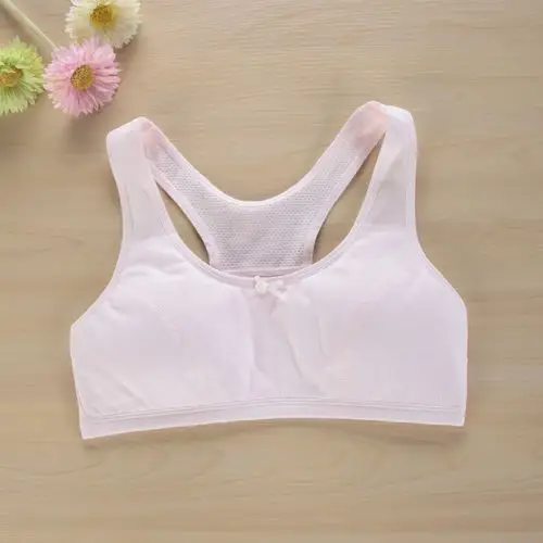 纯棉少女文胸发育期背心式内衣学生无钢圈夏季运动薄款女孩小胸衣