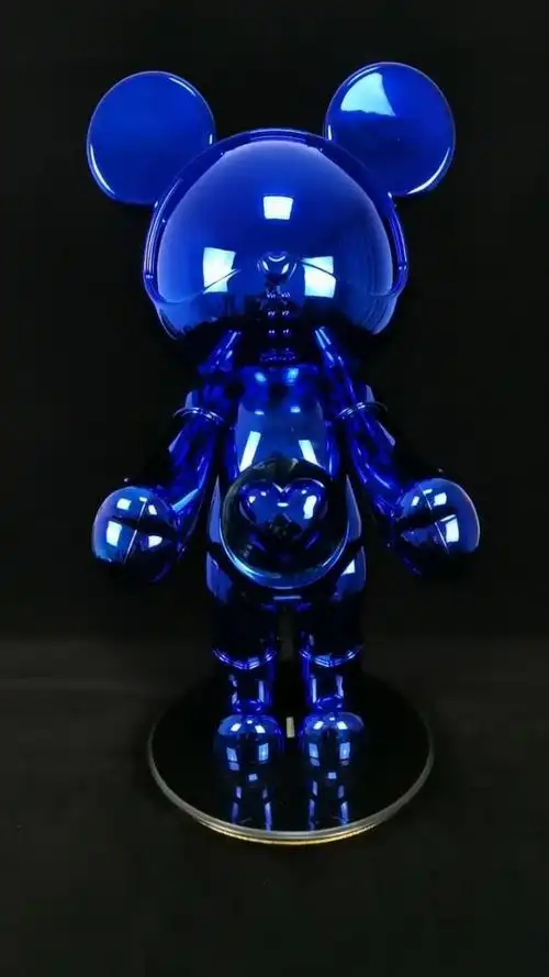 星际熊 暴力熊 可爱熊 蓝紫色电镀熊 女生礼物 收藏佳品 全身电镀 76