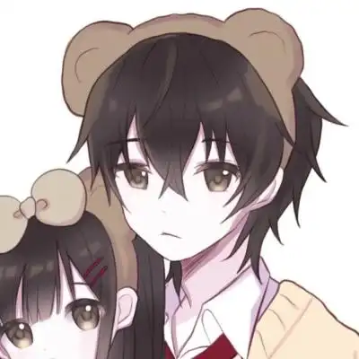 软锦.q版卡通动漫手绘可爱情侣头像