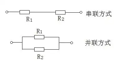 展开全部 两只电阻连接,只有两种方法.或者串联,或者并联.