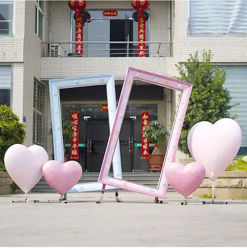 景区网红打卡相框户外拍照摆件love爱心布置装饰景观雕塑婚礼道具