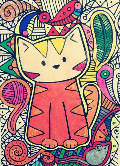 四(1)班《色彩的冷与暖》学生作业