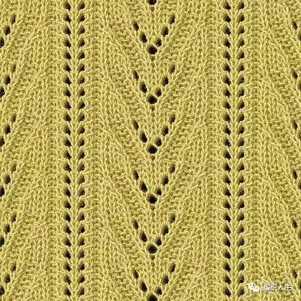 或者后片依旧不费脑的织平针,前片中心位置织几道镂空花样,春天搭配