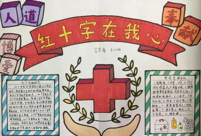 红十字手抄报简单全图三年级上册