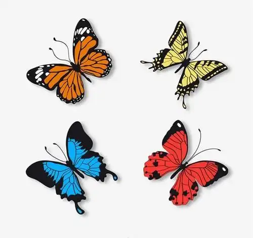 精致蝴蝶设计矢量素材下载,昆虫,蝴蝶,矢量图