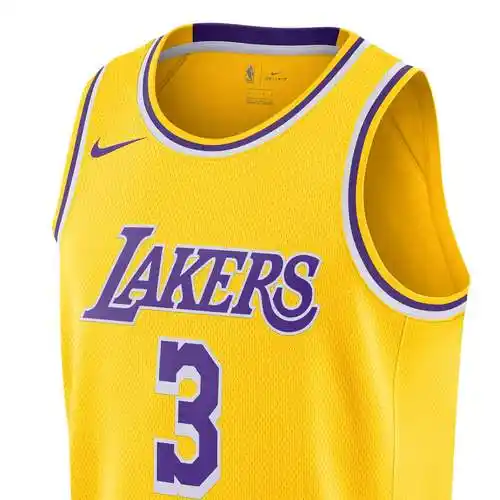 nbanike洛杉矶湖人队戴维斯swingman男子球衣cw3669篮球服
