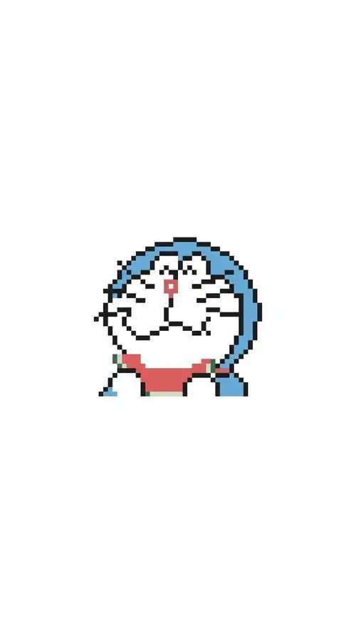 哆啦a梦像素风可爱卡通