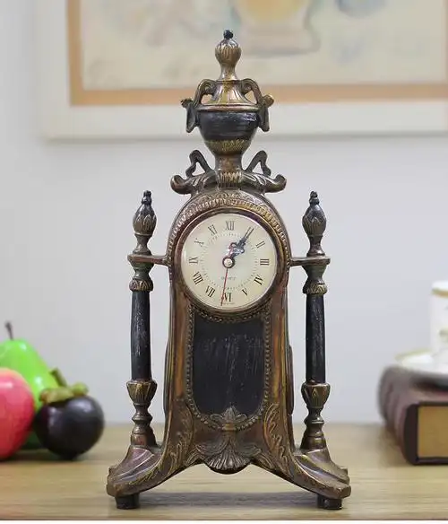 康巴丝欧式座钟钟表仿古客厅时钟摆件大号坐钟复古座钟美式简约台钟