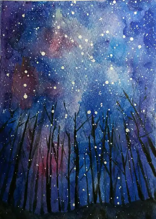 最近爱上的水彩星空