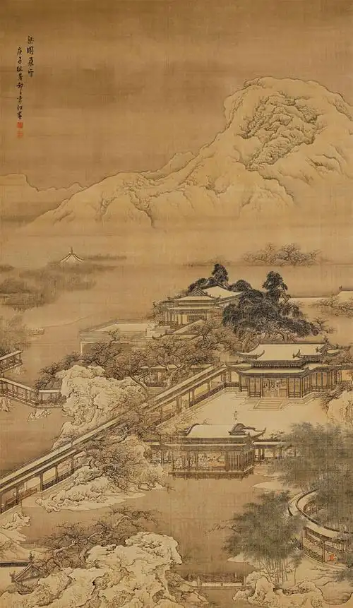 袁江是我国绘画史上有影响画家,宫廷画家,转工山水楼阁界画.