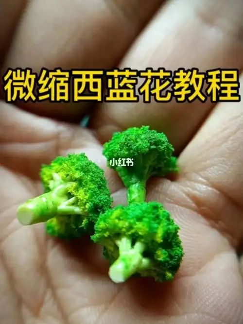 粘土微缩食玩蔬菜西蓝花06教程