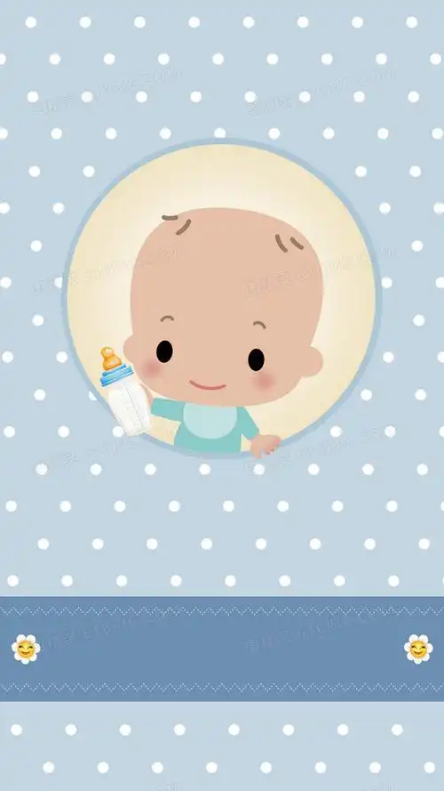 卡通婴儿背景psd分层h5背景素材