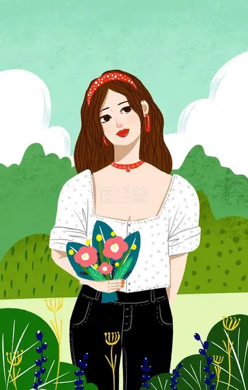 图怪兽原创元素卡通人物日签背景插画