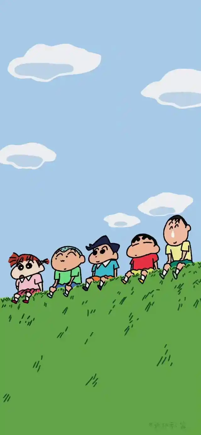 可爱治愈蜡笔小新壁纸,无厘头人设不能倒