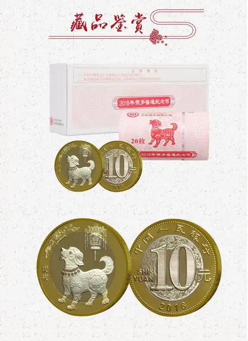 2018狗年生肖贺岁纪念币 整盒100枚