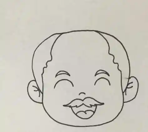 白胡子老爷爷简笔画教程 简单老爷爷简笔画怎么画
