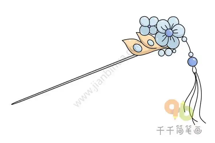 中国古代的头饰简笔画