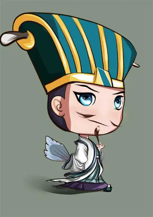 q版三国人物简笔画诸葛亮 简笔画图片大全-普车都