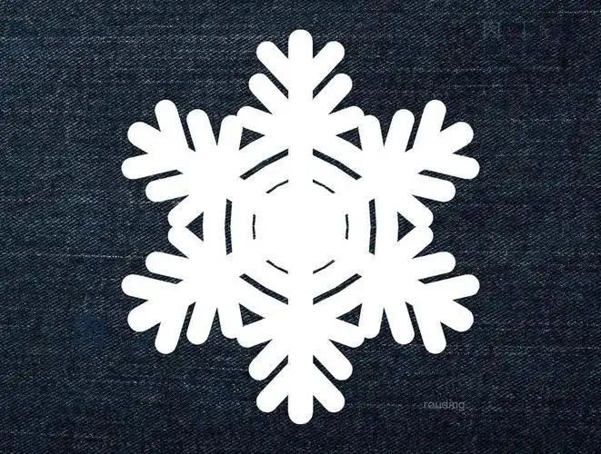 精致六角雪花剪纸步骤图解及图案画法